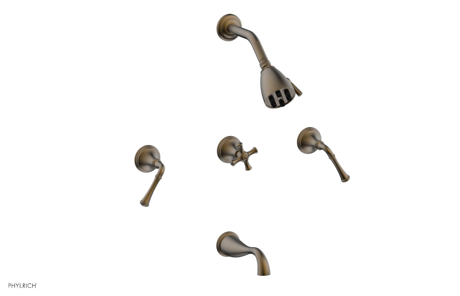 3RING D2205 Three Handle Tub and Shower Faucet Set - Chrome Finish, Hot & Cold Water Control, Easy Installation for Bathroom & Shower Renovation