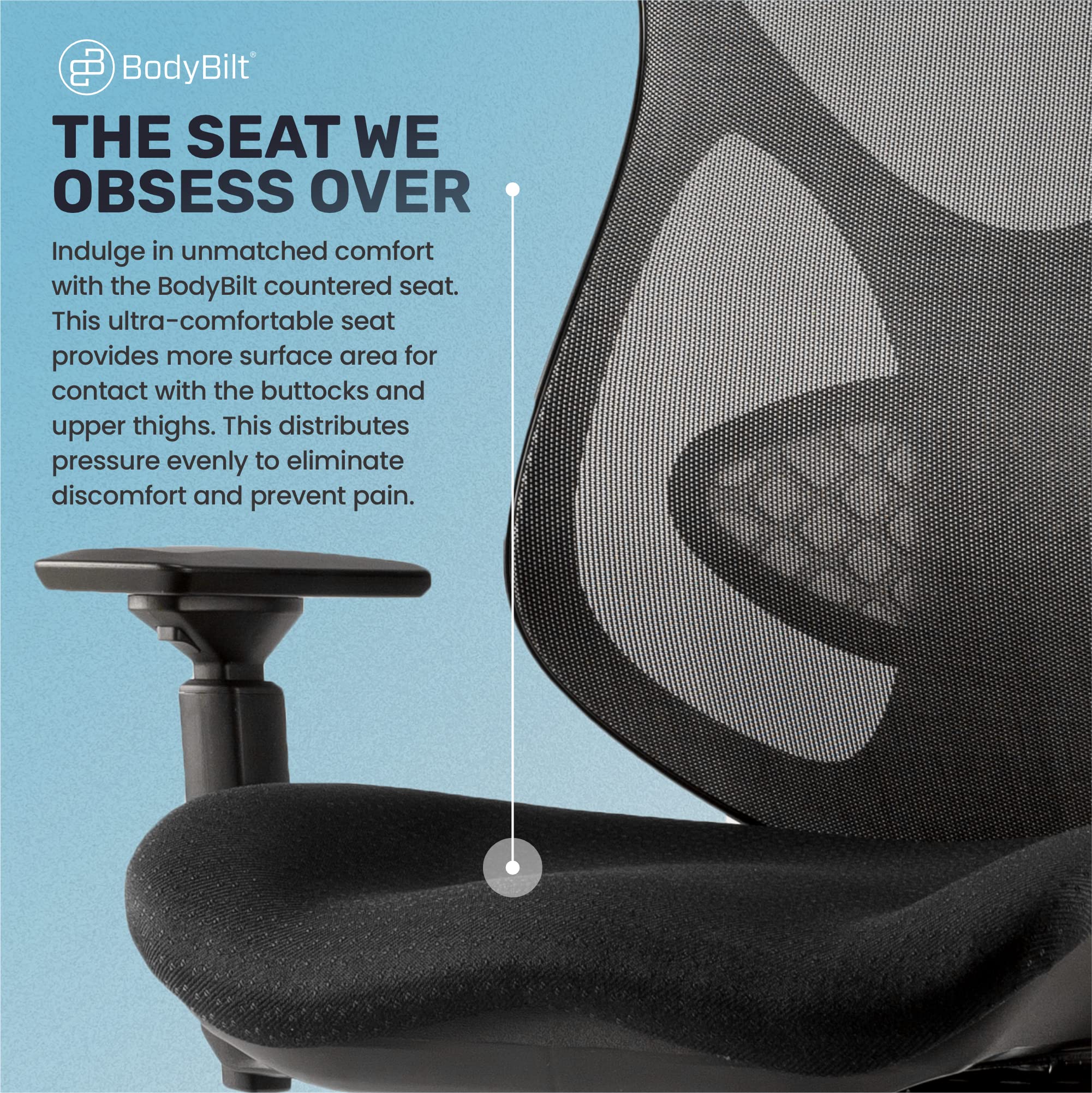 Midcelli Mesh Back Office Chair - Ergonomic Desk Chair with Breathable Mesh for Home & Office Workspace