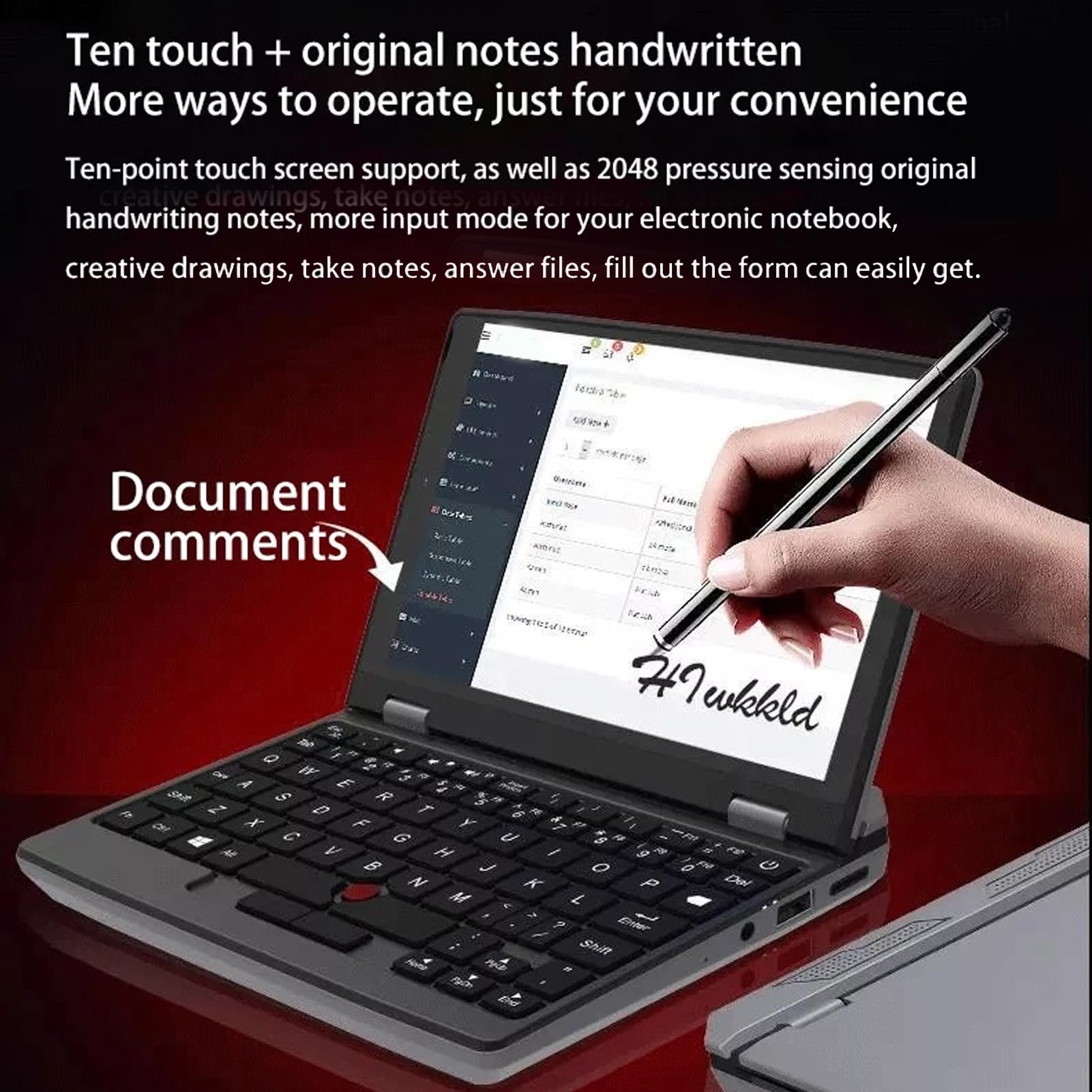 MENDUNER 7.0 Inch Gaming PC - Windows 11 Pro, J4115 Processor, 12GB RAM, Touch Screen Handheld Laptop, Ultralight Design, EU Plug - Perfect for Portable Gaming and On-the-Go Productivity