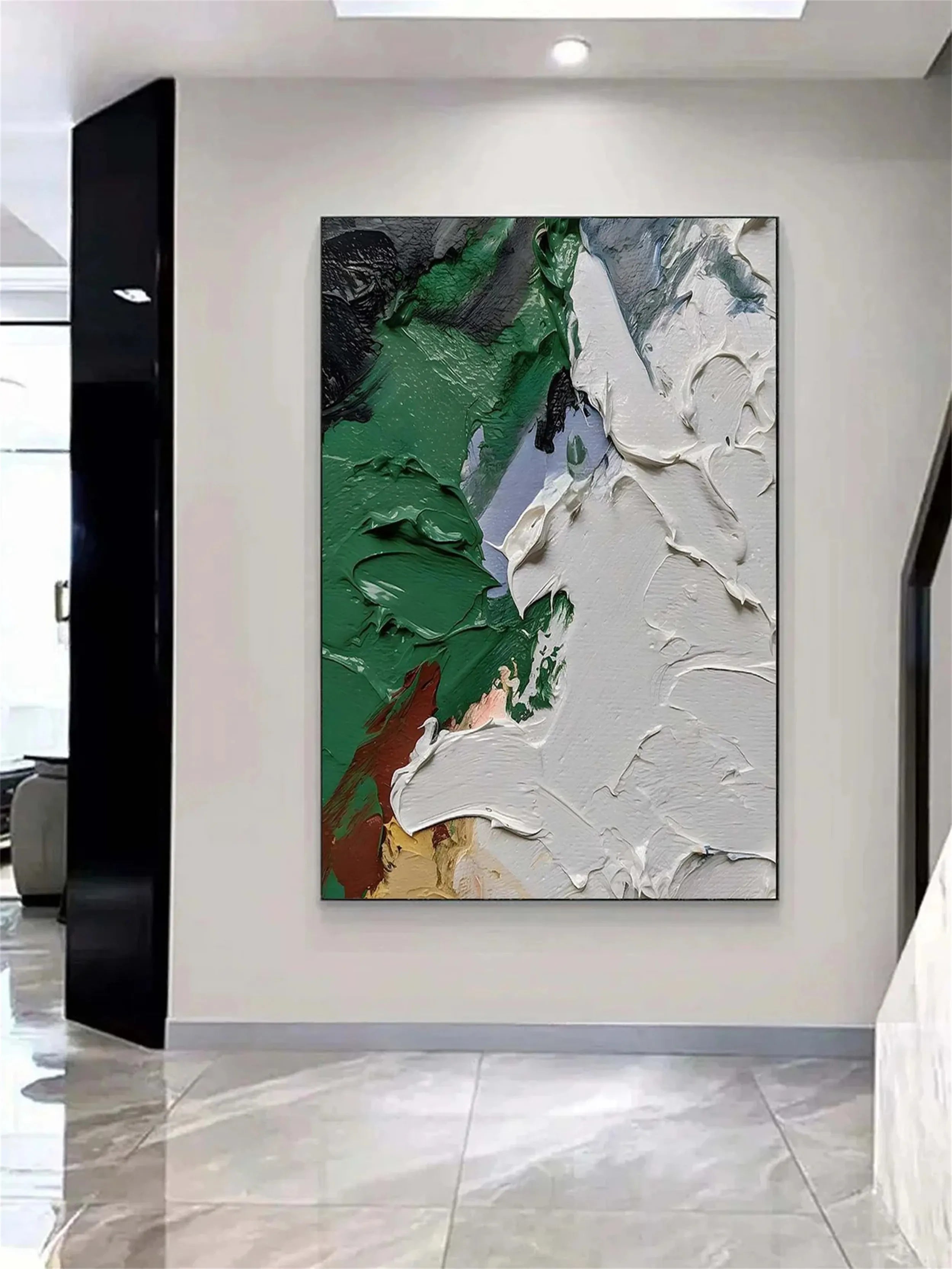 Blue & Green Abstract Wall Art Print #BG064 - Modern Home Decor for Living Room, Bedroom & Office