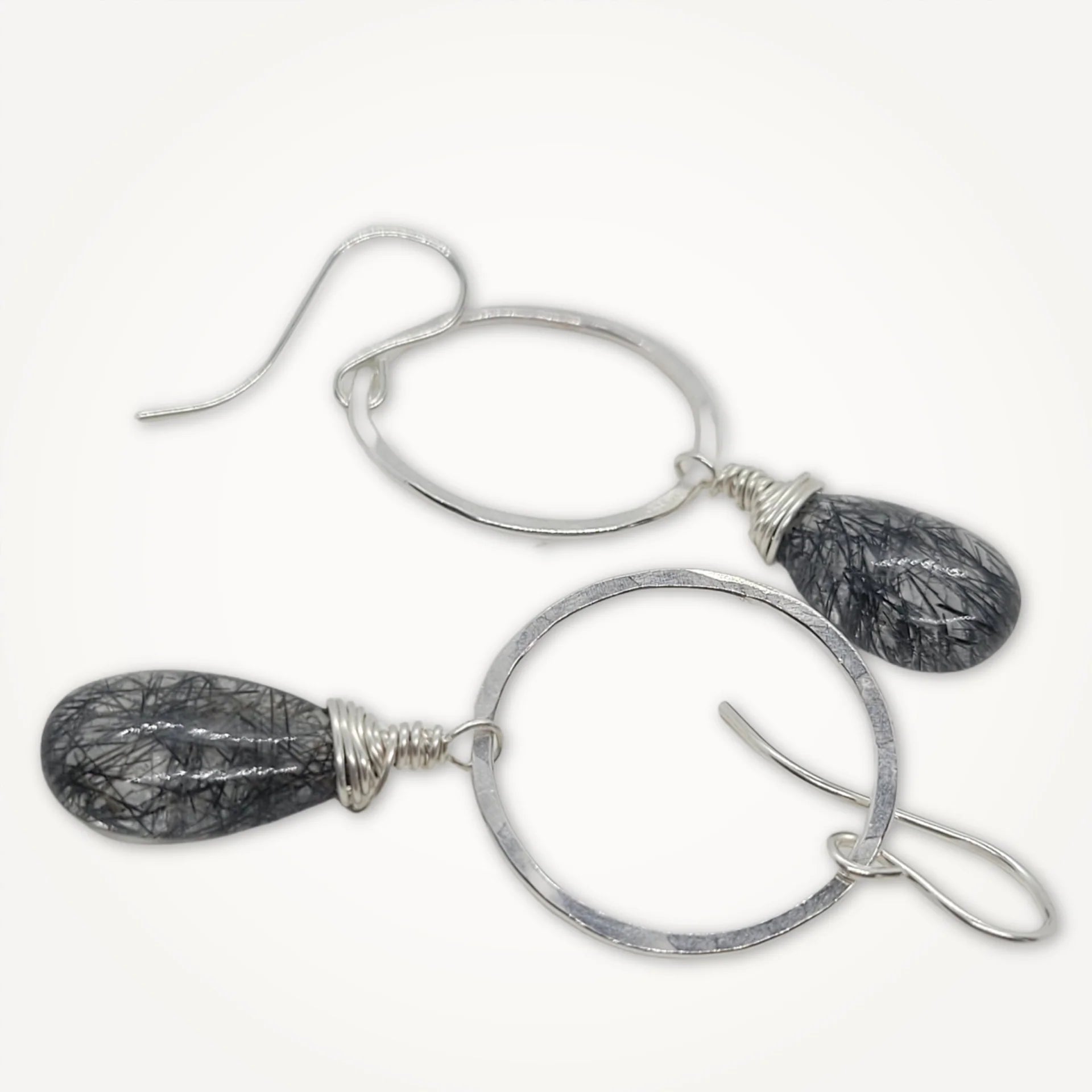 Meridian Earrings - Rutilated Quartz Gemstone Jewelry for Women | Elegant Dangle Earrings for Party, Wedding & Everyday Wear