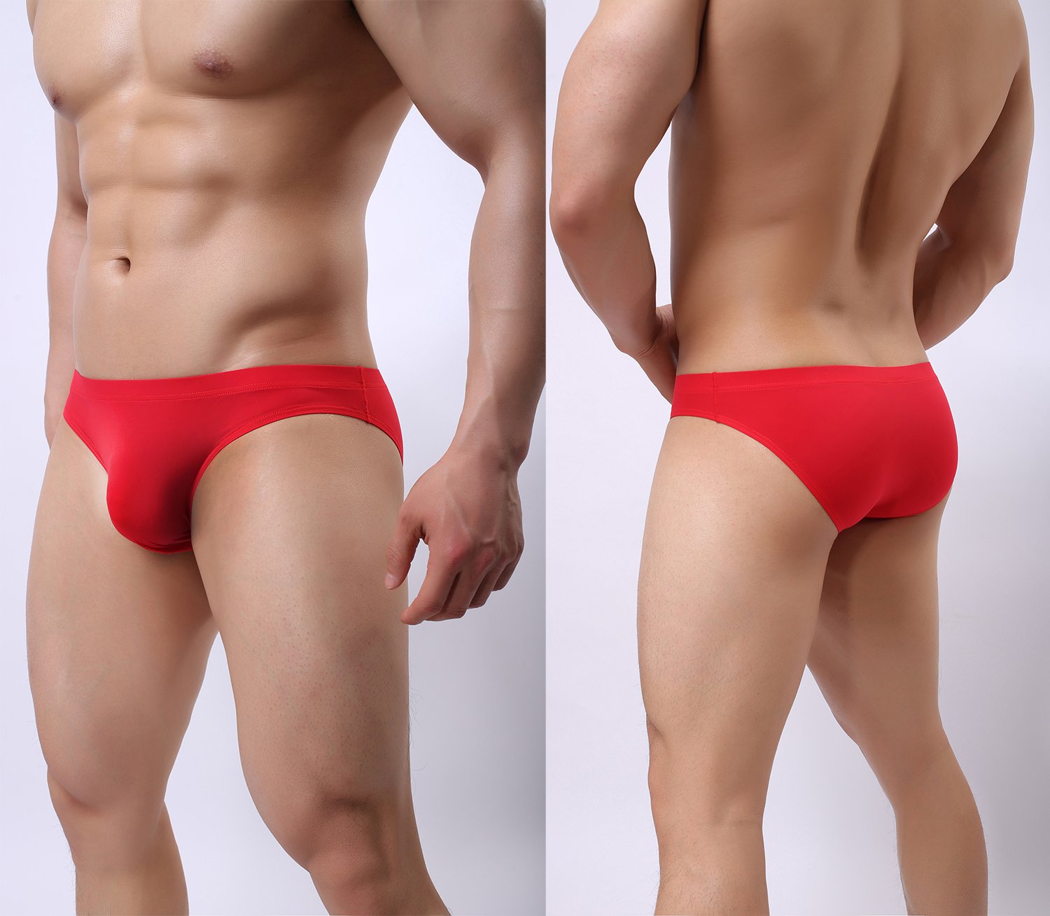 YuKaiChen Men's Low Rise Ice Silk Bikini Briefs - Seamless Underwear for Comfort & Support - Perfect for Workout, Travel & Everyday Wear