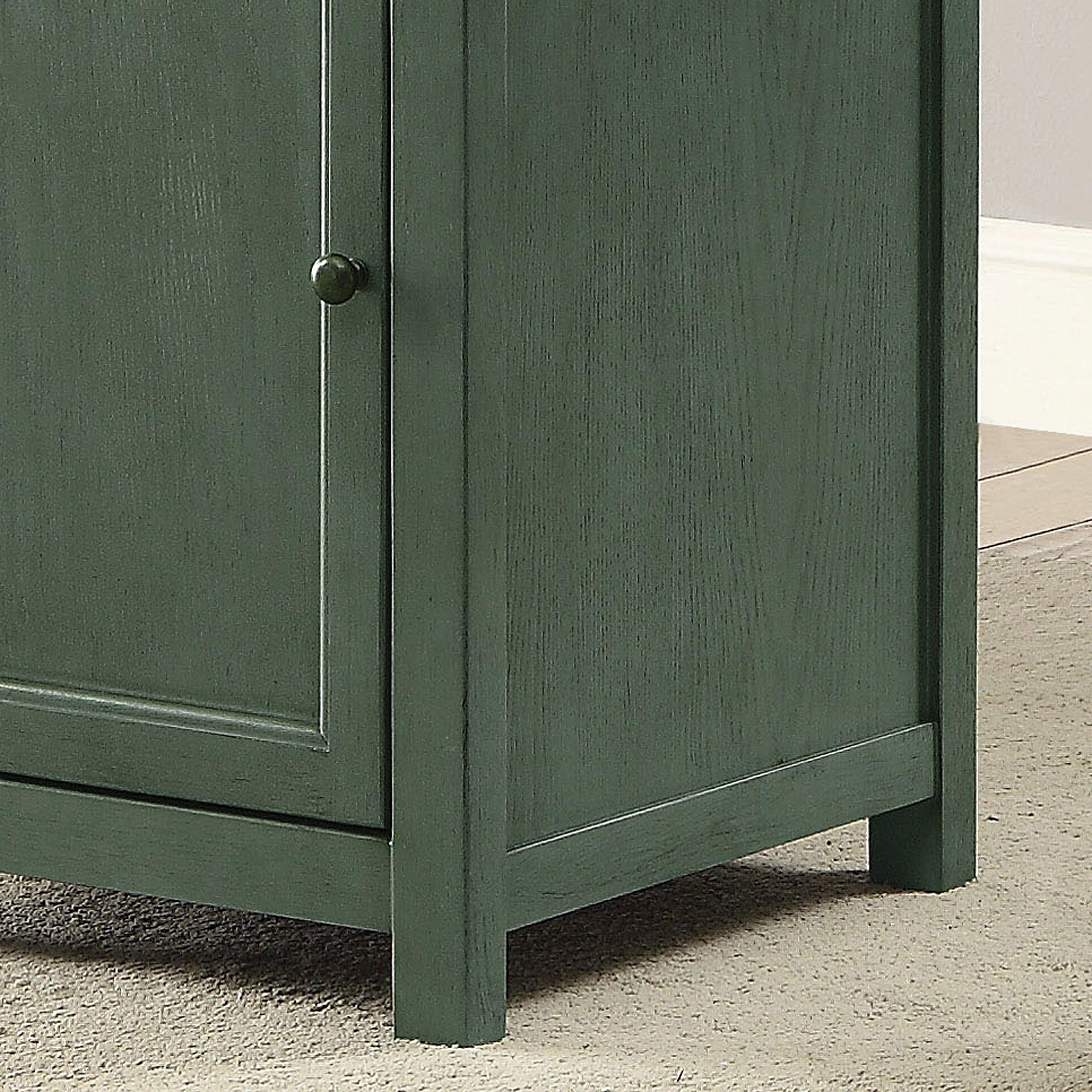 Stylish Gaia 1-Drawer & 2-Shelf Cabinet End Table - Antique Teal Green for Living Room & Home Office - Perfect for Storage & Display in Small Spaces