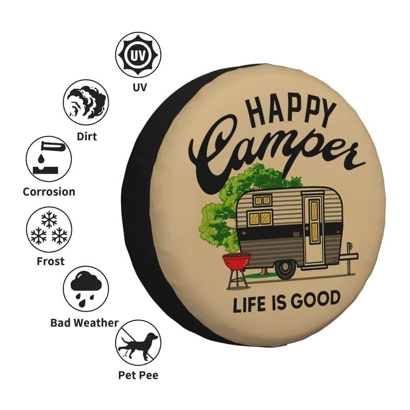 Universal 14 Inch Spare Tire Cover - Weatherproof Wheel Protector for RV, Camper, Travel Trailer, SUV & Truck | Outdoor Adventure & Road Trip Essential