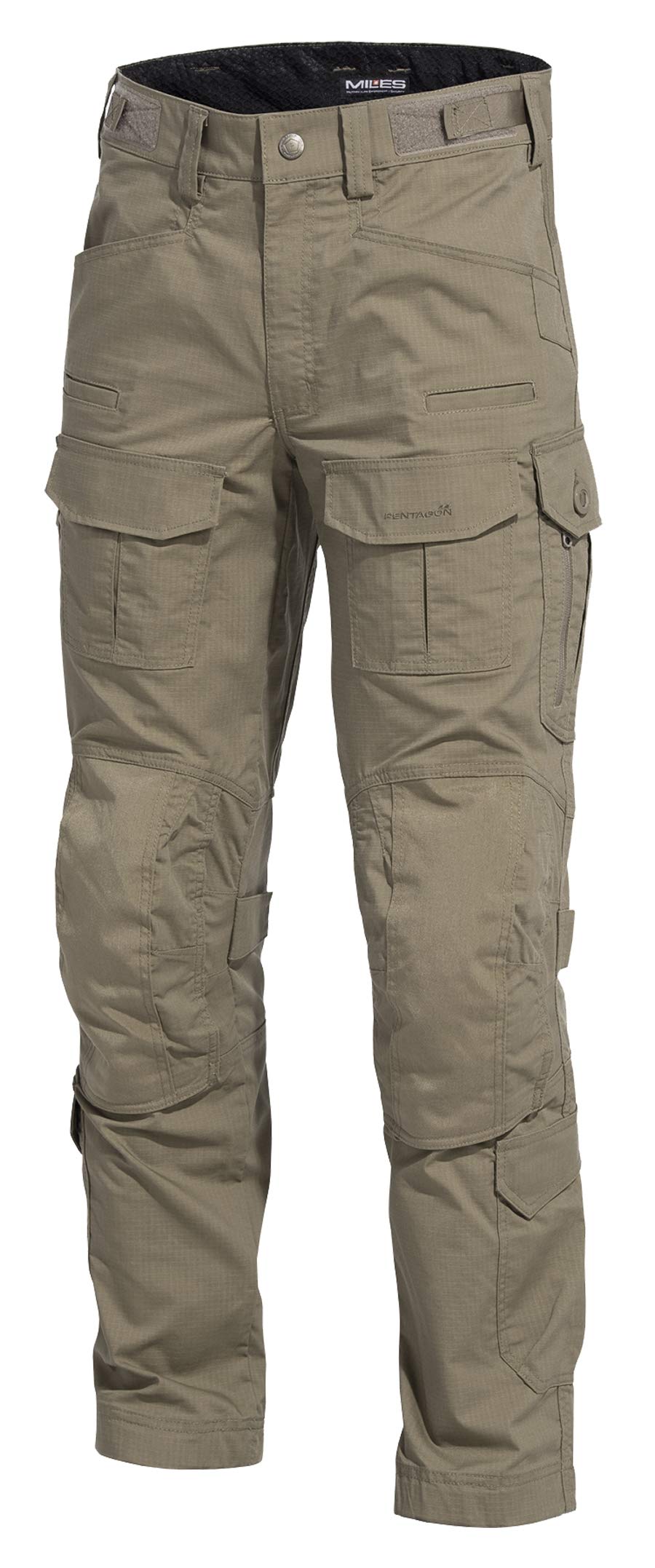 Pentagon Men's Wolf Combat Pants - Tactical Military Cargo Pants in Coyote Brown | Durable Outdoor Work & Hunting Pants for Adventure & Survival