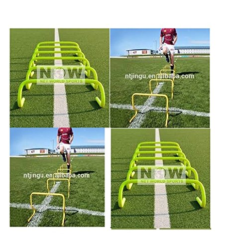 12-Pack CW Adjustable Jumping Hurdles for Speed & Agility Training - Indoor/Outdoor Sports Equipment for Football, Soccer, Track & Field Practice - Perfect for Footwork Drills, Fitness & Athletic Training