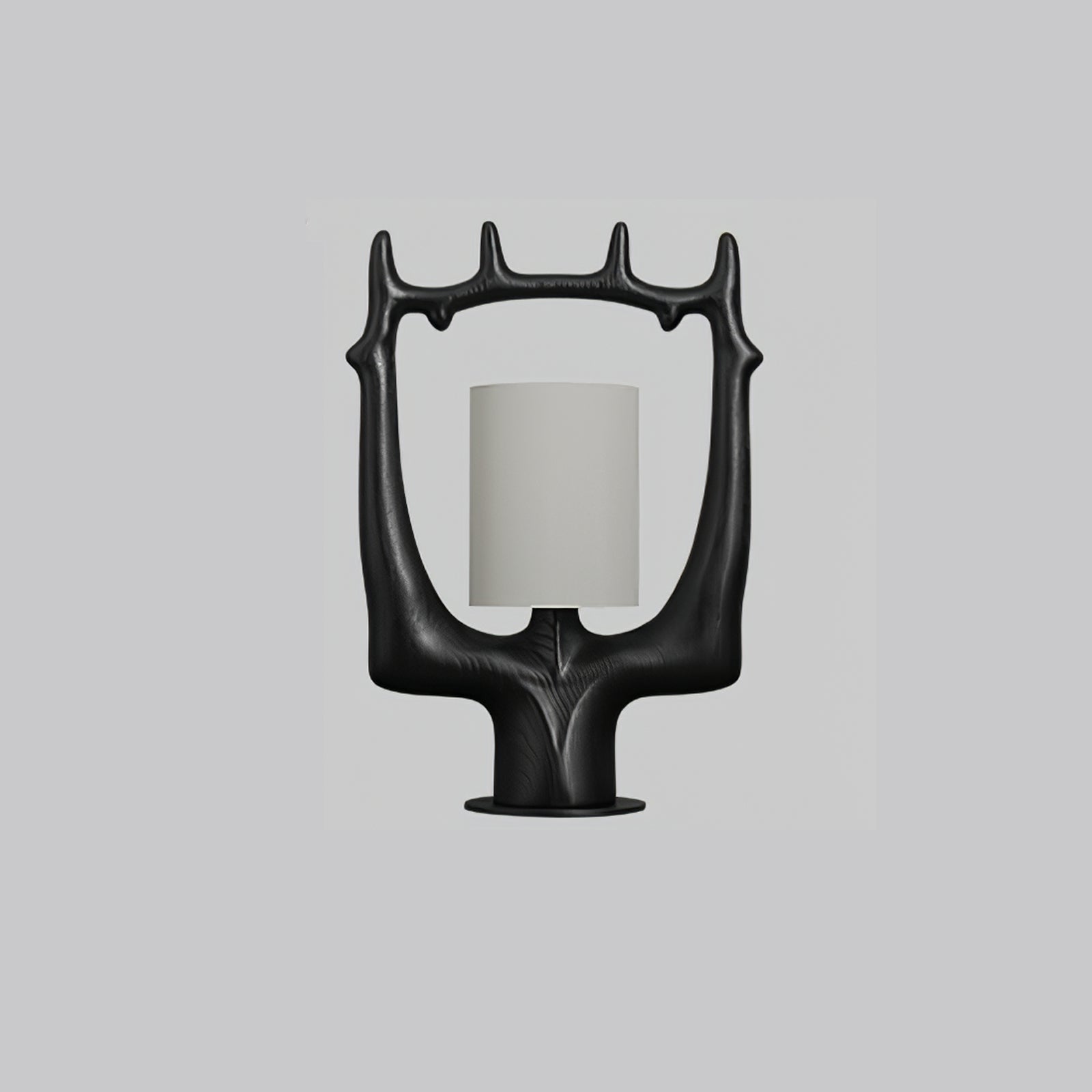 Antler Ring Table Lamp - Rustic Deer Horn Nightstand Light for Bedroom, Living Room, or Cabin Decor - Perfect for Farmhouse, Lodge & Hunting Cabin Ambience