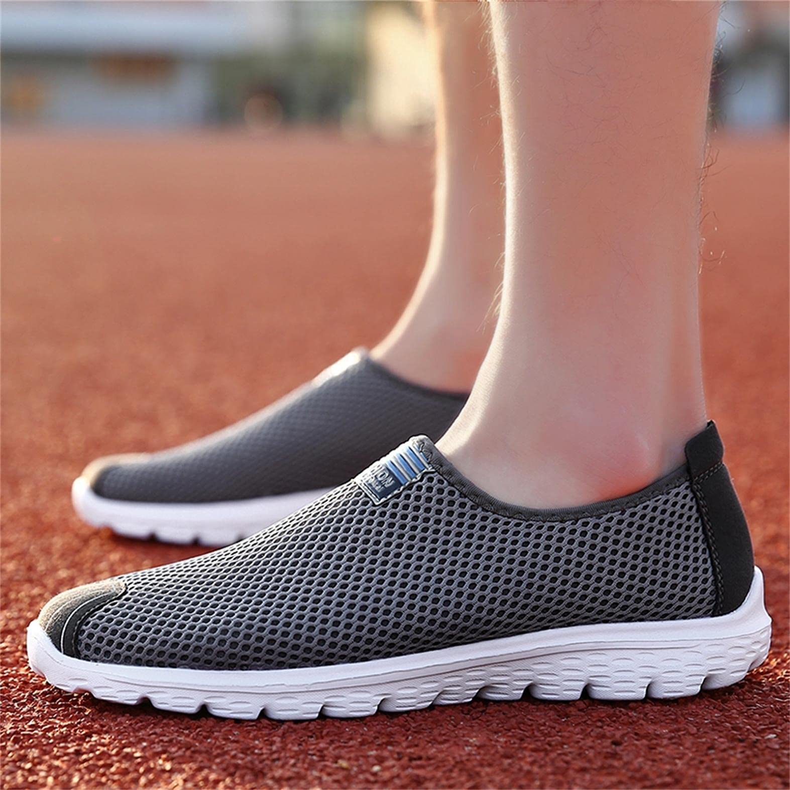 Breathable Memory Foam Slip-On Sneakers for Women & Men - Lightweight Walking Running Tennis Shoes | Unisex Comfortable Mesh Skateboard & Hiking Shoes | Perfect for Nurses, Work, Couples & Athletic Activities