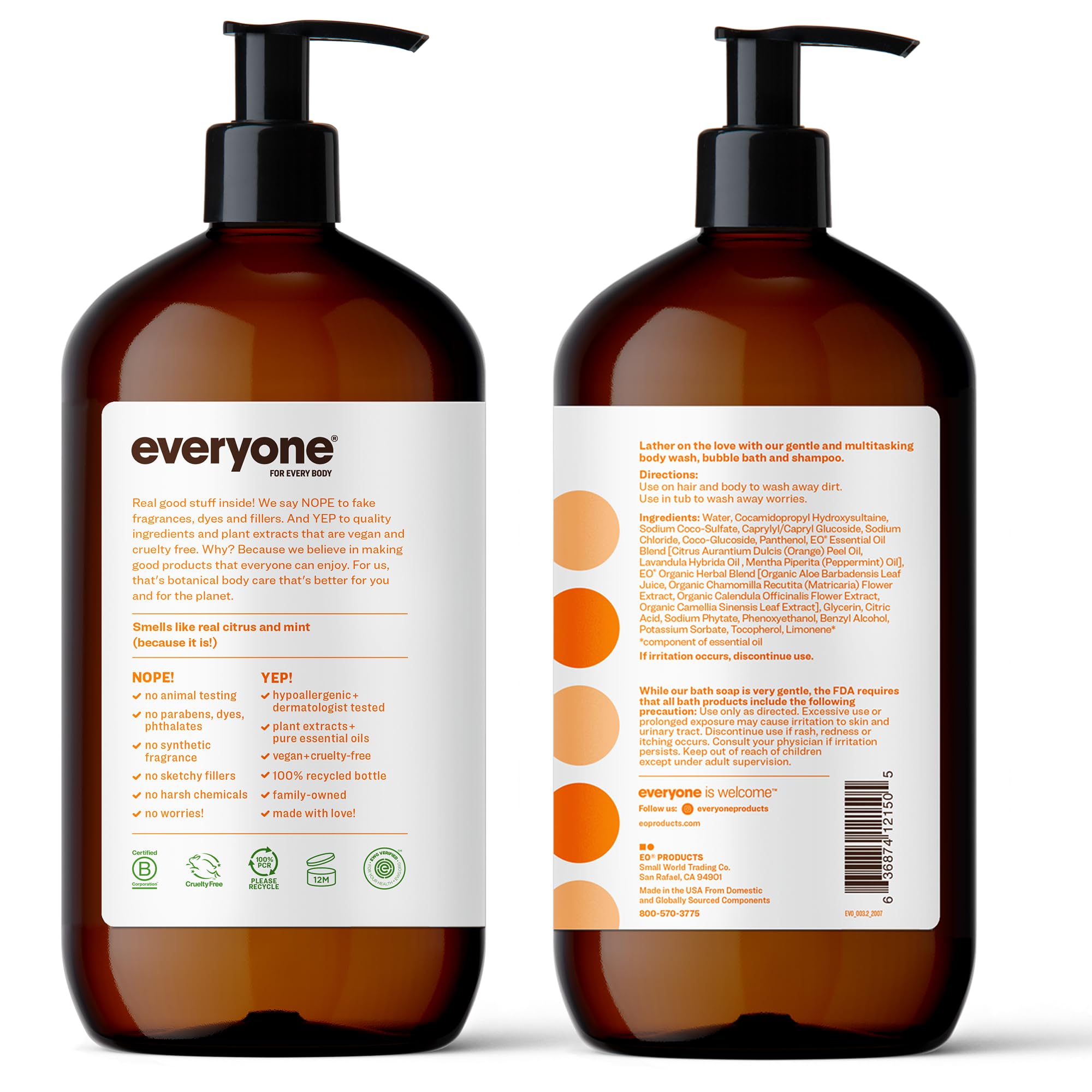 Everyone Liquid Hand Soap Refill, 1 Gallon (128 oz) - Lavender Coconut & Citrus Mint Scent, Plant-Based Cleanser with Pure Essential Oils | 3-in-1 Multipurpose Soap for Hand Wash, Body Wash, Bubble Bath & Shampoo | Eco-Friendly for Home, Kitchen, Bathroom & Office Use