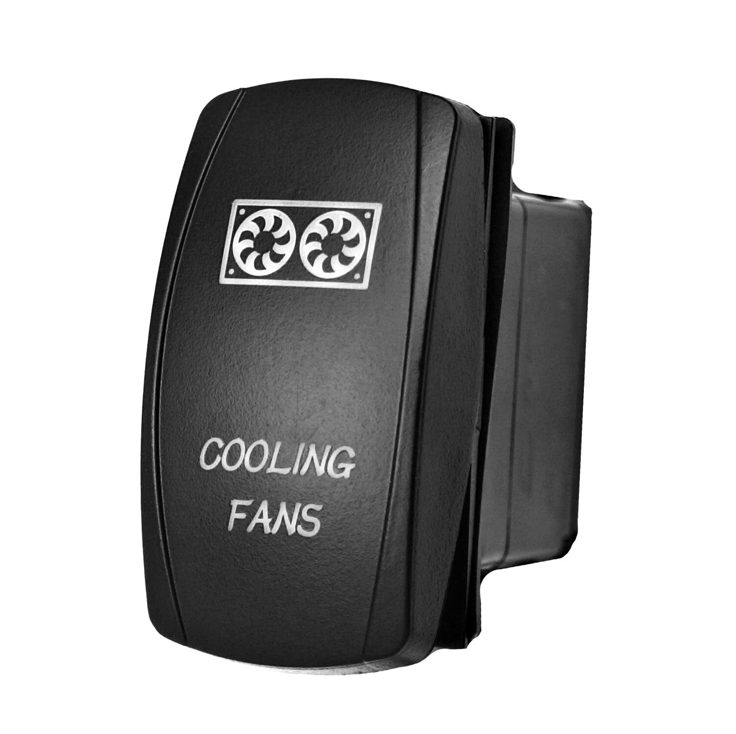 STV Motorsports 12V 20A Blue LED Rocker Switch with Laser Cooling Fans - On/Off Toggle for Car, Boat, RV & Off-Road Vehicles - Perfect for Engine Cooling & Electrical Systems
