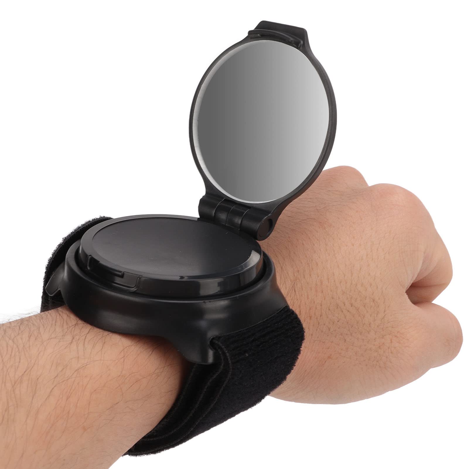 Adjustable Wristband Bike Mirror - 360° Rearview Cycling Safety Mirror for Bicycles & Motorcycles - Black - Perfect for Commuting, Road Biking & Outdoor Adventures