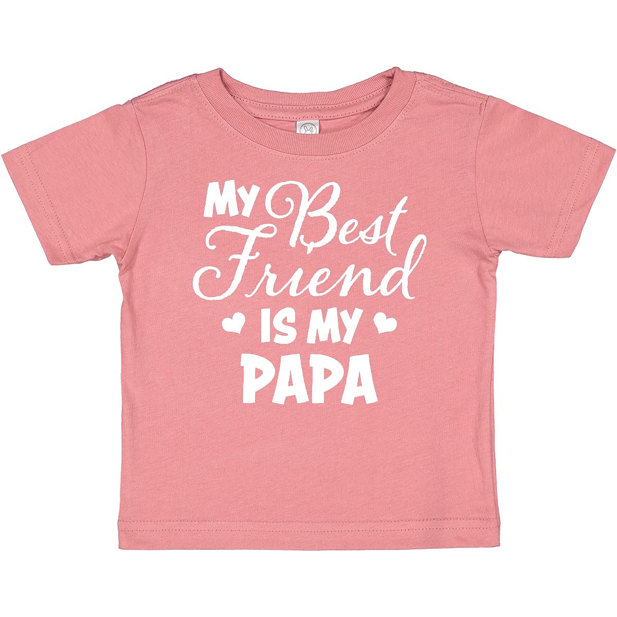 My Best Friend is My Papa with Hearts Baby T-Shirt - Perfect for Father's Day, Birthdays, and Family Photos