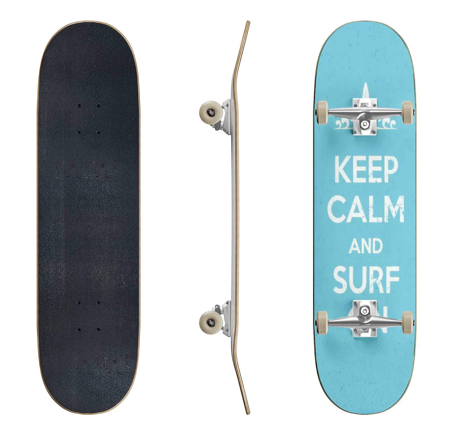 Catch The Wave Creative Surf Skateboard - Classic Concave Longboard for Beginners & Pros | Extreme Sports Gear, Cool Teen Gifts | Perfect for Street Riding, Skate Parks & Commuting