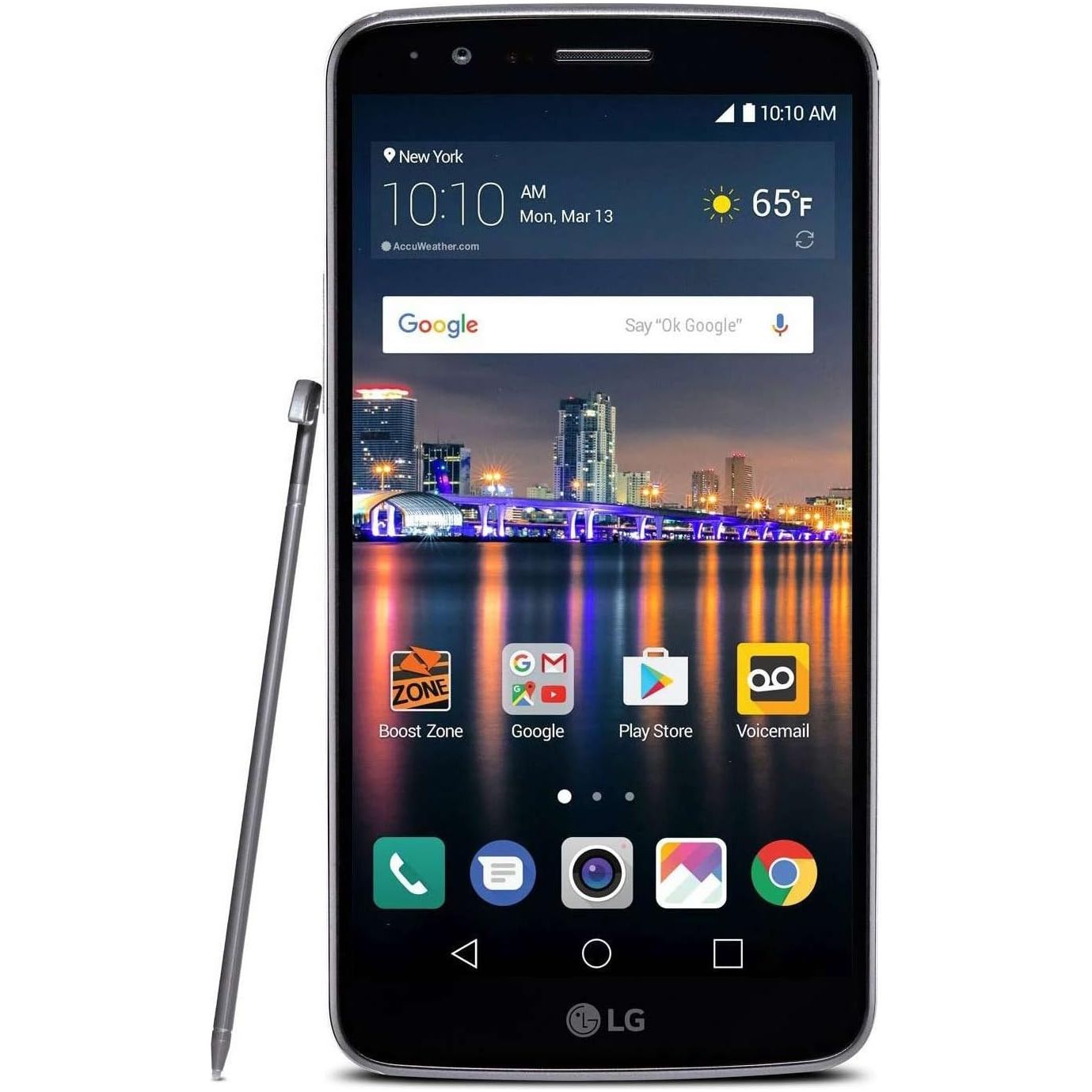 LG Stylo 4G Smartphone - 16GB Storage, Titan Silver Color | Perfect for Business, Travel & Everyday Use