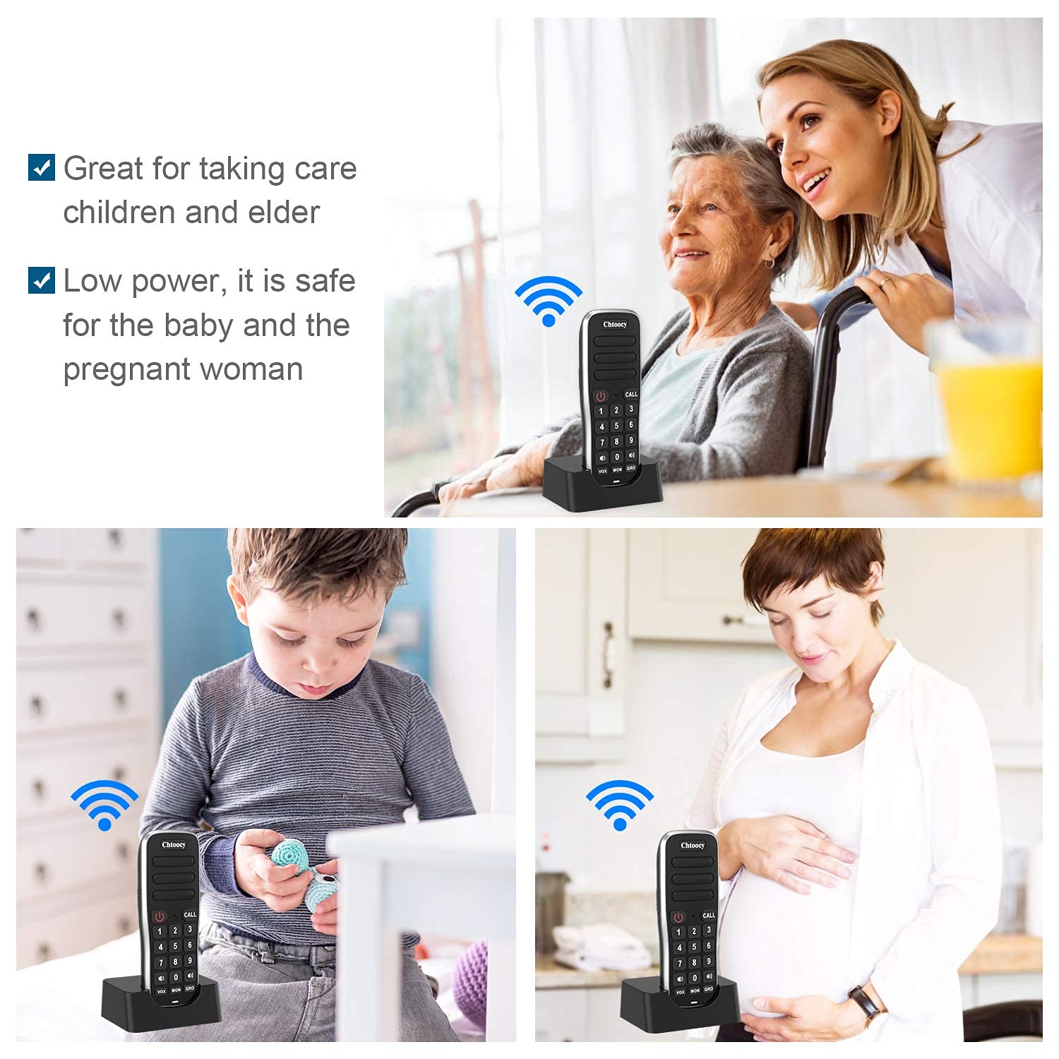 Wireless Intercom System for Home & Office - 1 Mile Range, 10 Channels, Rechargeable Handheld Walkie Talkie, Expandable to Multiple Units (1 Pack, Black) - Ideal for Home Security, Business Communication & Outdoor Activities