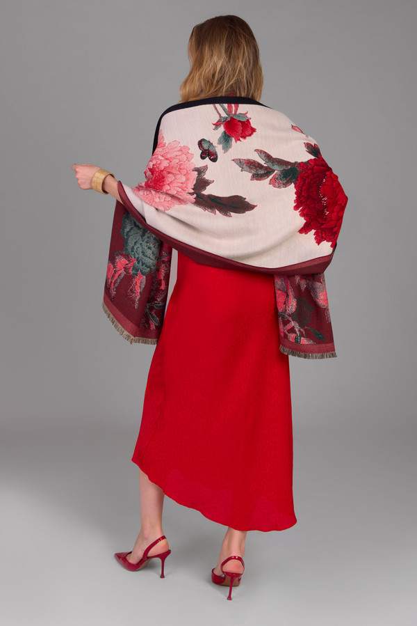 Reversible Large Floral Print Scarf - Lightweight Fashion Shawl for Women, Perfect for Spring Outfits, Travel Accessories & Gift Ideas