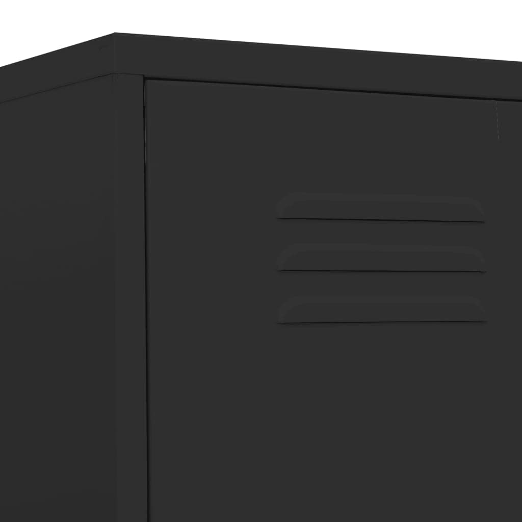 Black Metal Storage Cabinet 13.8