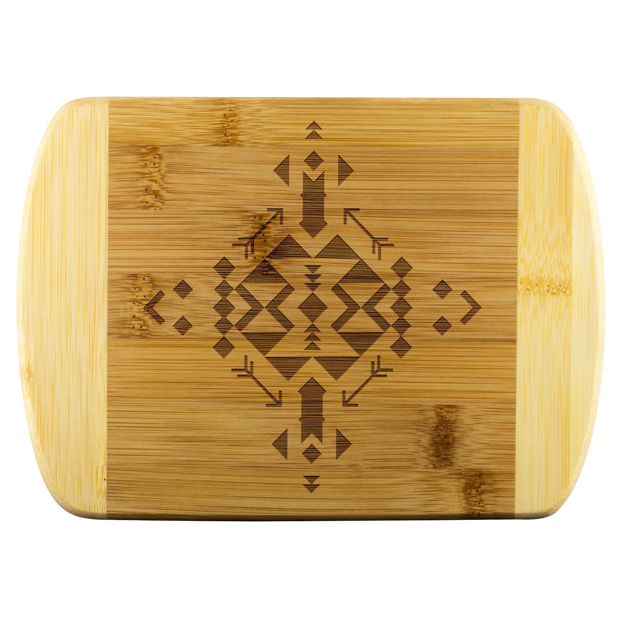 Organic Bamboo Southwestern Serving Board - Durable Cutting Board for Charcuterie, Cheese & Entertaining | Perfect for Kitchen, Dining & Party Use