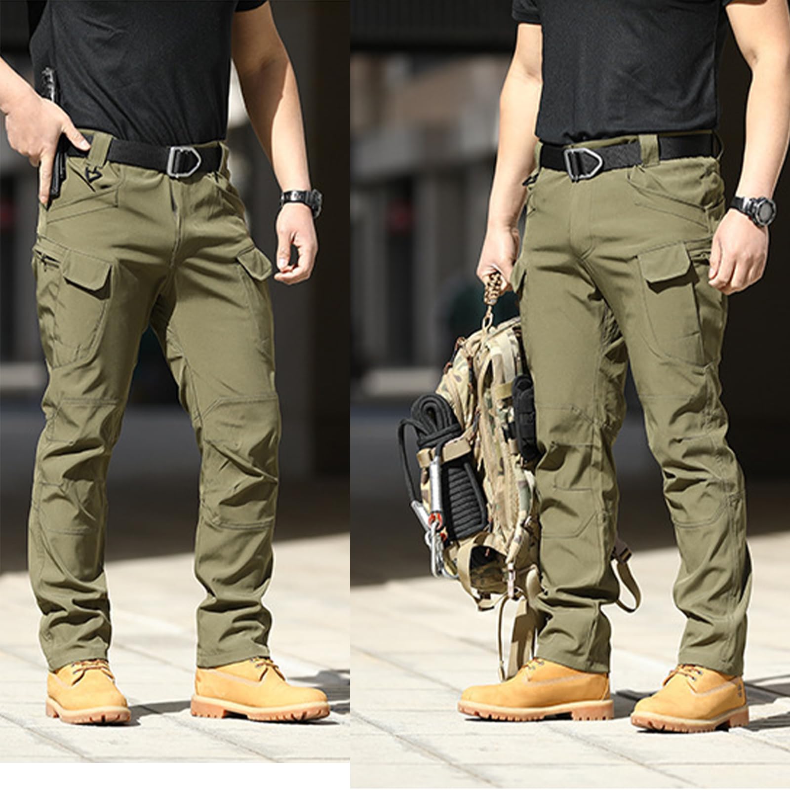 Flexcamo Tactical Waterproof Cargo Pants for Men - Durable Outdoor Work Pants with Multiple Pockets - Perfect for Hiking, Hunting & Military Use