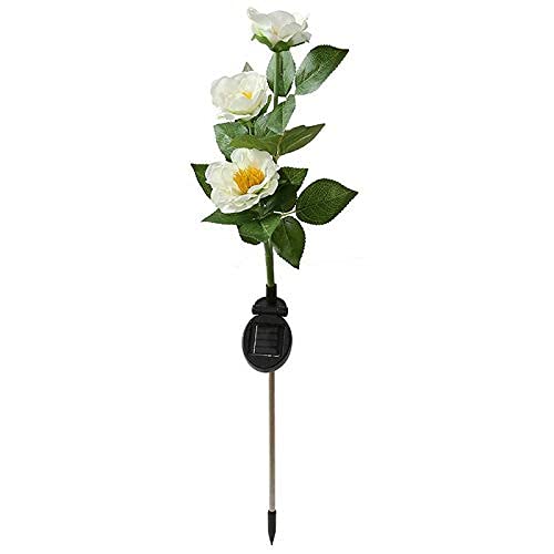Ubersweet® Solar Flower Lights - 3 Pack Solar Powered Outdoor Garden Decor for Patio, Yard, and Pathway Lighting | Weatherproof & Energy Efficient for Beautiful Nighttime Ambiance