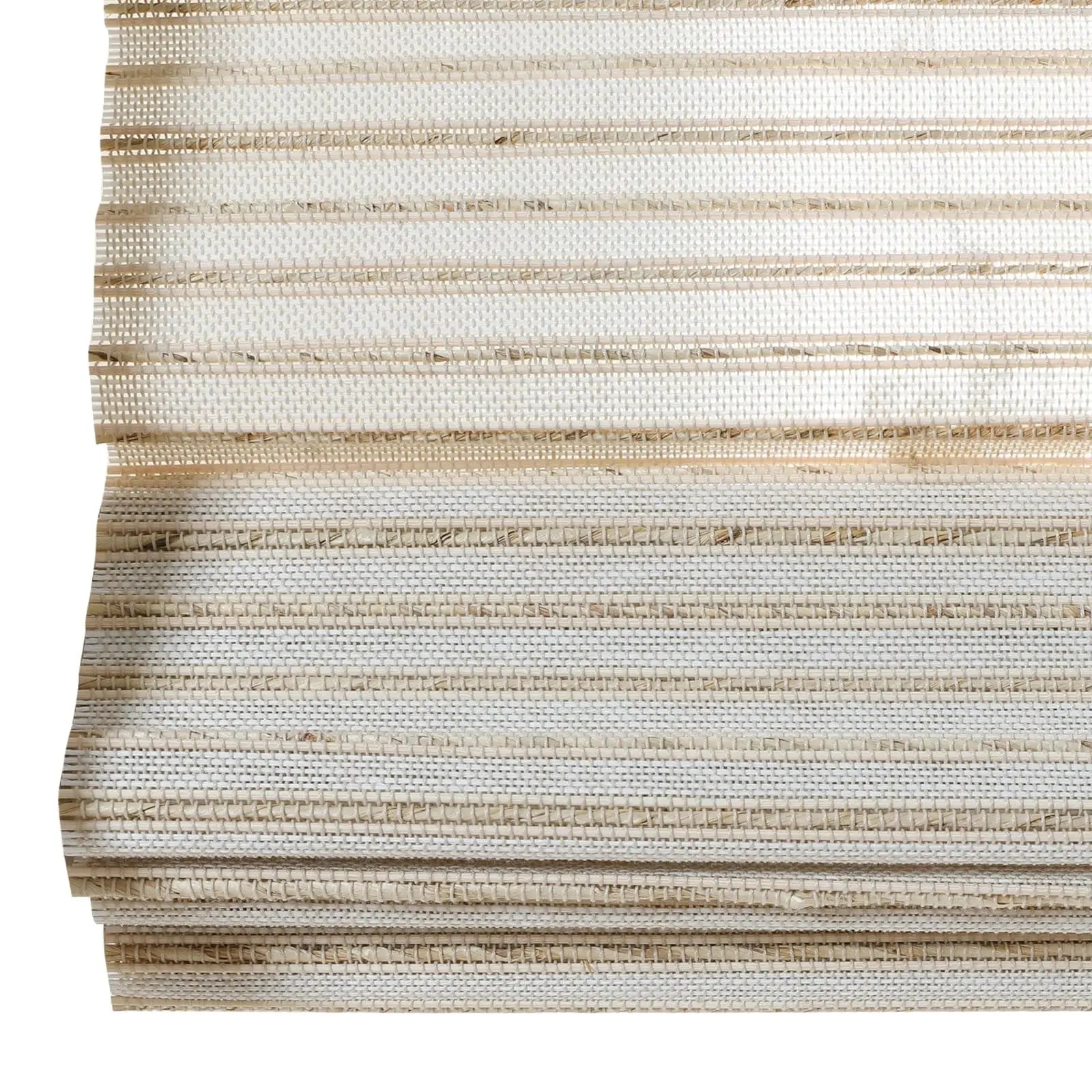 Natural Bamboo Woven Window Shade - Cream Color Eco-Friendly Roller Blind for Living Room & Bedroom Privacy & Sun Protection