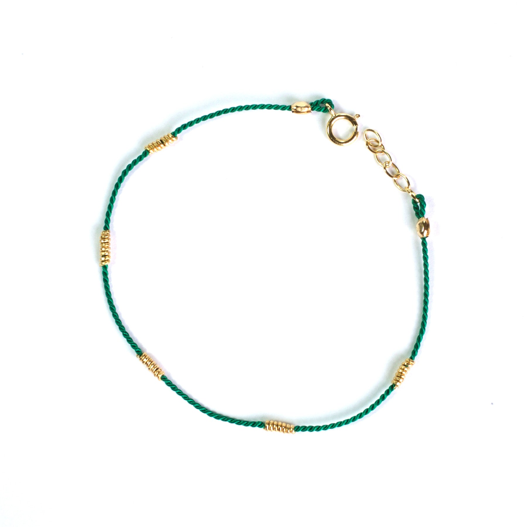 Elegant Green & Gold Silk Wrapped Wire Bracelet for Women | Fashion Jewelry Gift for Birthday, Anniversary & Special Occasions
