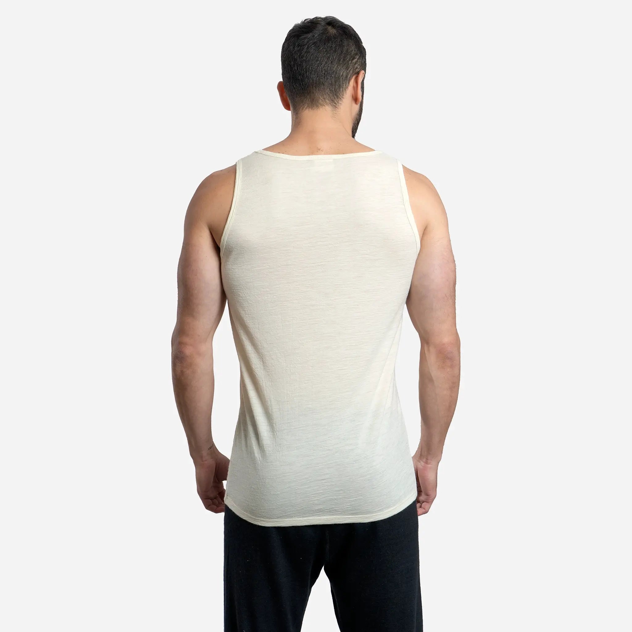 Men's Alpaca Wool Tank Top - Ultra Lightweight 110g Summer Wear for Hiking & Travel