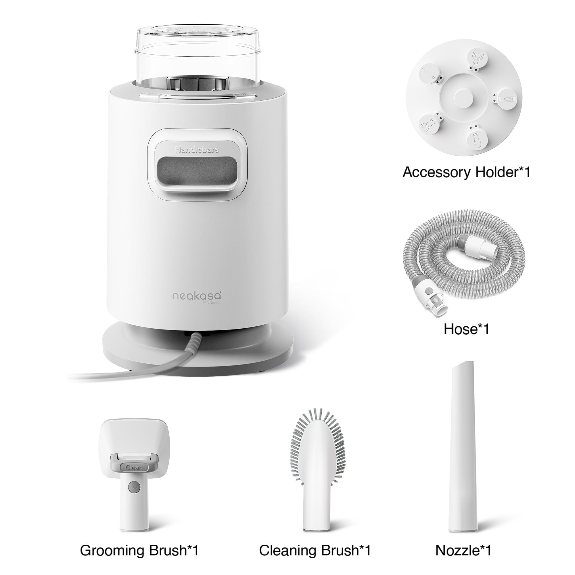 Neakasa P0 Lite Pet Grooming Kit & Vacuum - 99% Hair Removal for Cats & Dogs, 4-in-1 Grooming Tools with Low Noise Design - Perfect for Home Pet Shedding & Cleaning