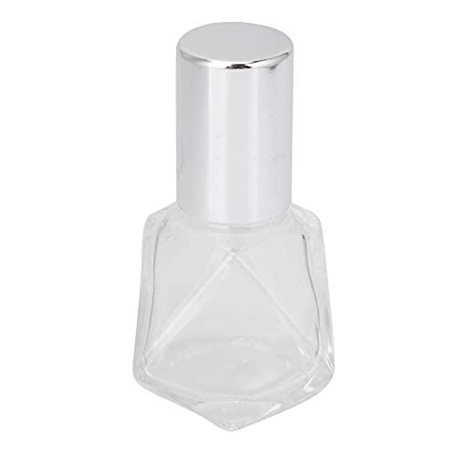 Empty Roll On Perfume Bottles - 10ml Transparent Essential Oil Roller Glass Bottles with Steel Ball & Silver Cap (Star-Shaped Design) for DIY Aromatherapy, Travel & Party Use