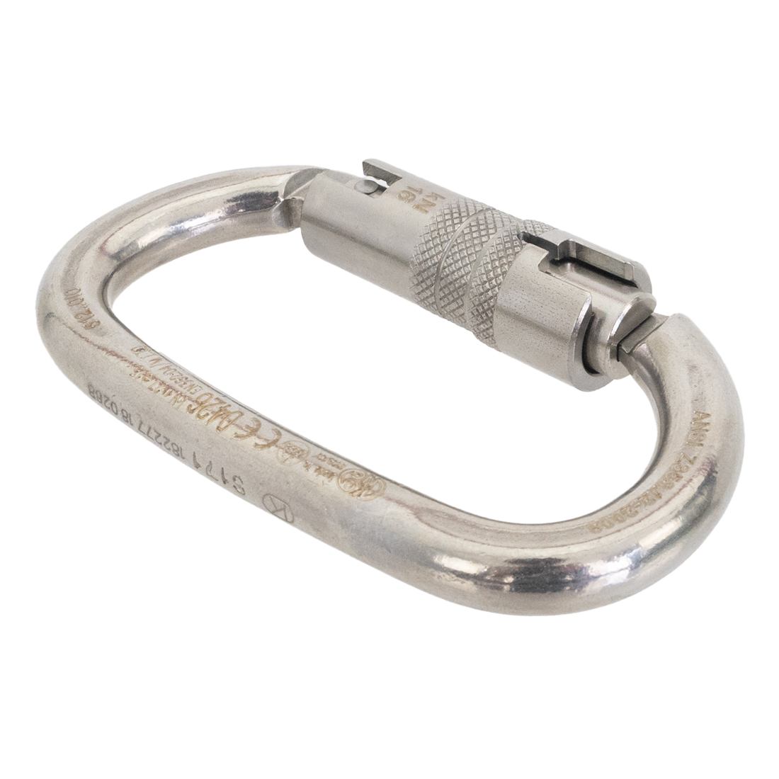 KONG Inox Ovalone ANSI Certified Carabiner Clip - Durable Stainless Steel Climbing Gear for Hiking, Camping & Outdoor Adventures