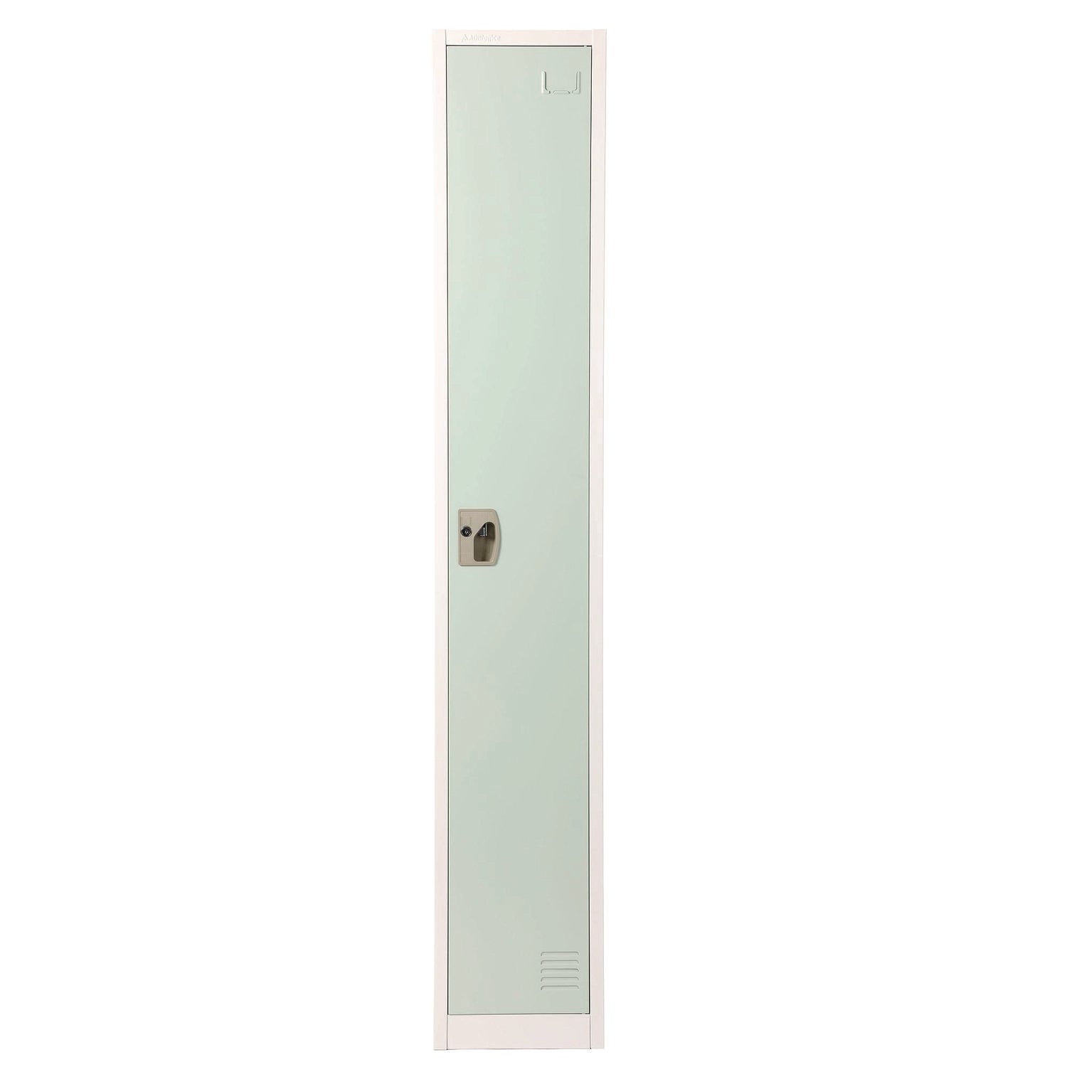 Steel Storage Locker with 1 Compartment - 12x12x72 Inches, Misty Green - Perfect for Office, School, Gym & Home Organization
