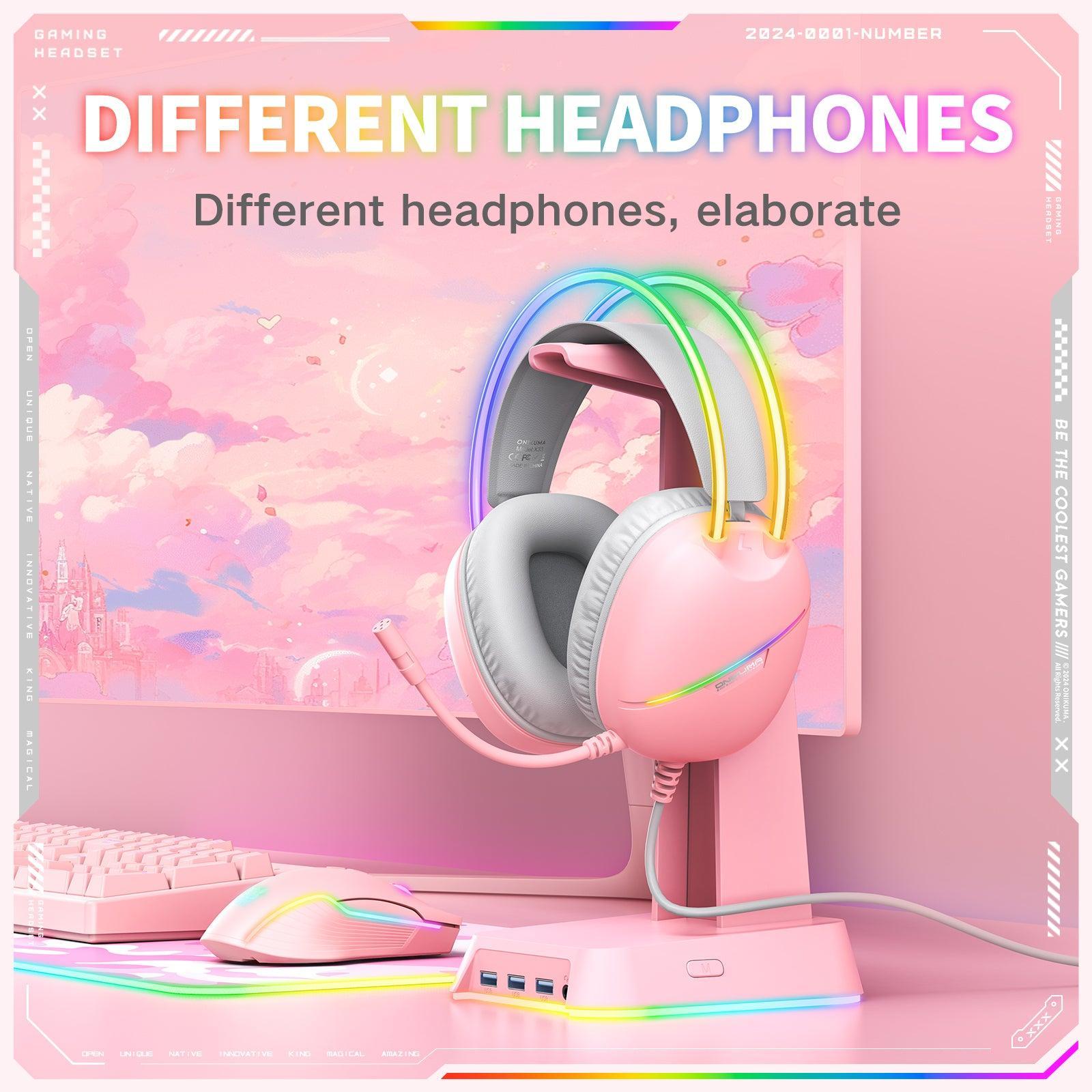 ONIKUMA X33 Gaming Headset with Microphone - Wired USB/3.5mm Noise Cancelling Headphones for PC, PS4, PS5, Xbox, Switch, Mobile - Comfortable Over-Ear Design for Long Gaming Sessions, Streaming & Online Classes