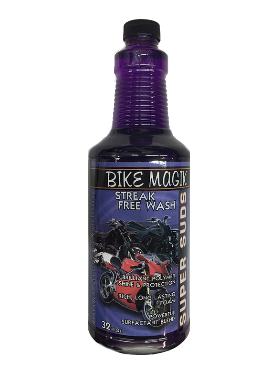 Bio Kleen Bike Magik Super Suds 32oz - Motorcycle, Bike, Scooter & ATV Wash - Streak-Free Formula - Perfect for Cleaning Dirt, Grease & Road Grime - Ideal for Motorcycle Enthusiasts & Outdoor Adventures