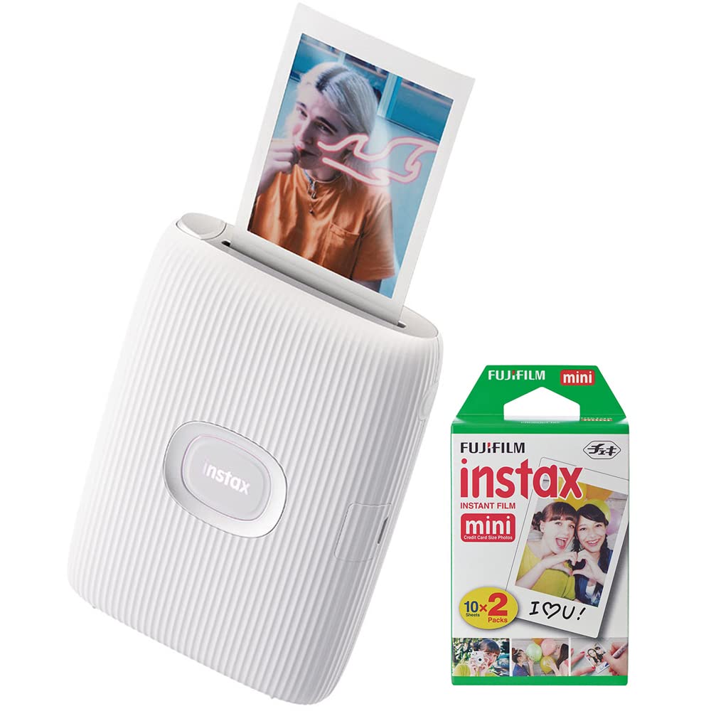 Fujifilm Instax Mini Link Smartphone Printer - Wireless Instant Photo Printer for iPhone & Android with 10 Sheets Instax Mini Film - Perfect for Travel, Parties & DIY Scrapbooking