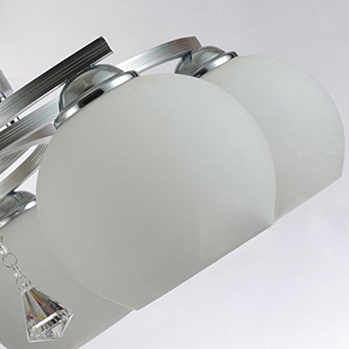 Modern Crystal Glass Ceiling Lamp - 3-Light Minimalist Chandelier for Bedroom, Living Room & Kids Room (45x45x23cm) | Elegant Home Lighting Fixture for Dining Room, Nursery & Hallway Decor