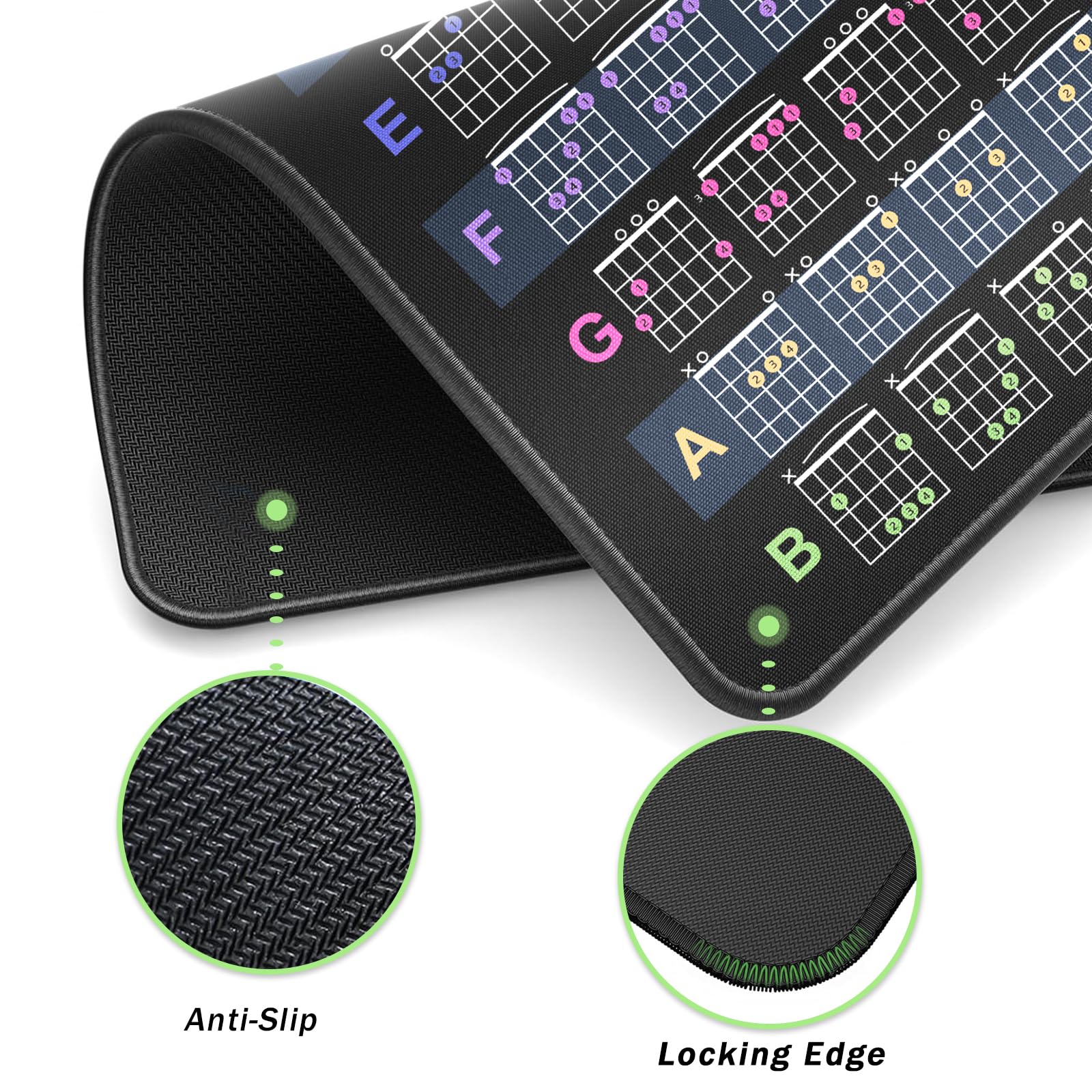 43.3 x 15.7 Inch Non-Slip Guitar Mat Pad | Portable Guitar Work Mat for Repair & Maintenance | Durable Guitar Accessory for Home Studio, Practice & Travel