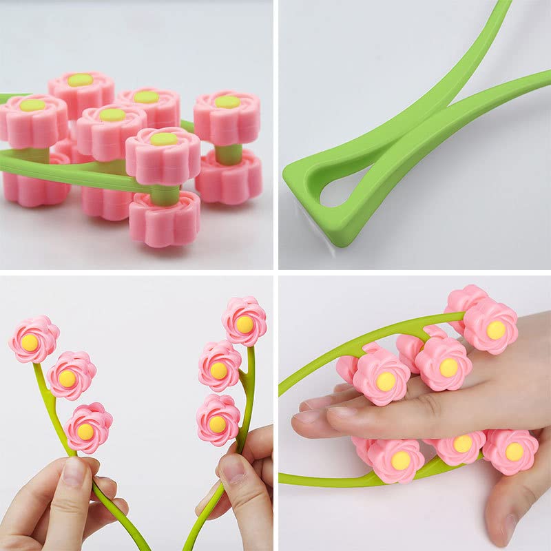 AHCS Flower Facial Massager Roller - Portable Anti-Wrinkle Face Lift Tool for Slimming & Relaxation | Beauty Skincare Device for Home & Travel Use