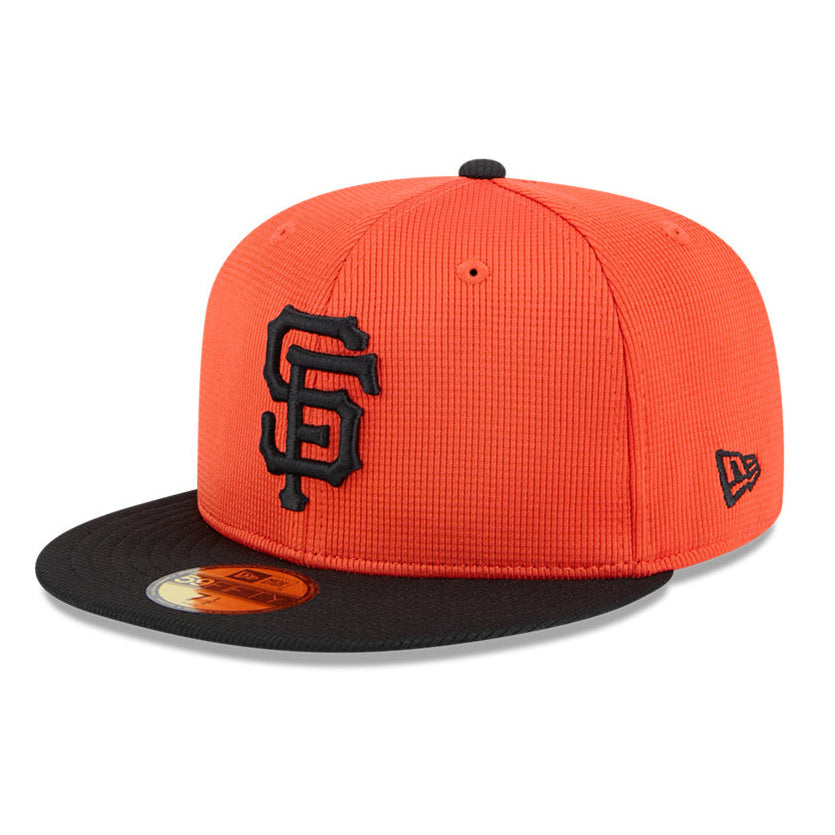 New Era 59Fifty San Francisco Giants 2025 Spring Training Patch Baseball Cap - Orange & Black Snapback Hat for Men & Women - Perfect for Baseball Games, Fan Gear Collection & Streetwear Fashion