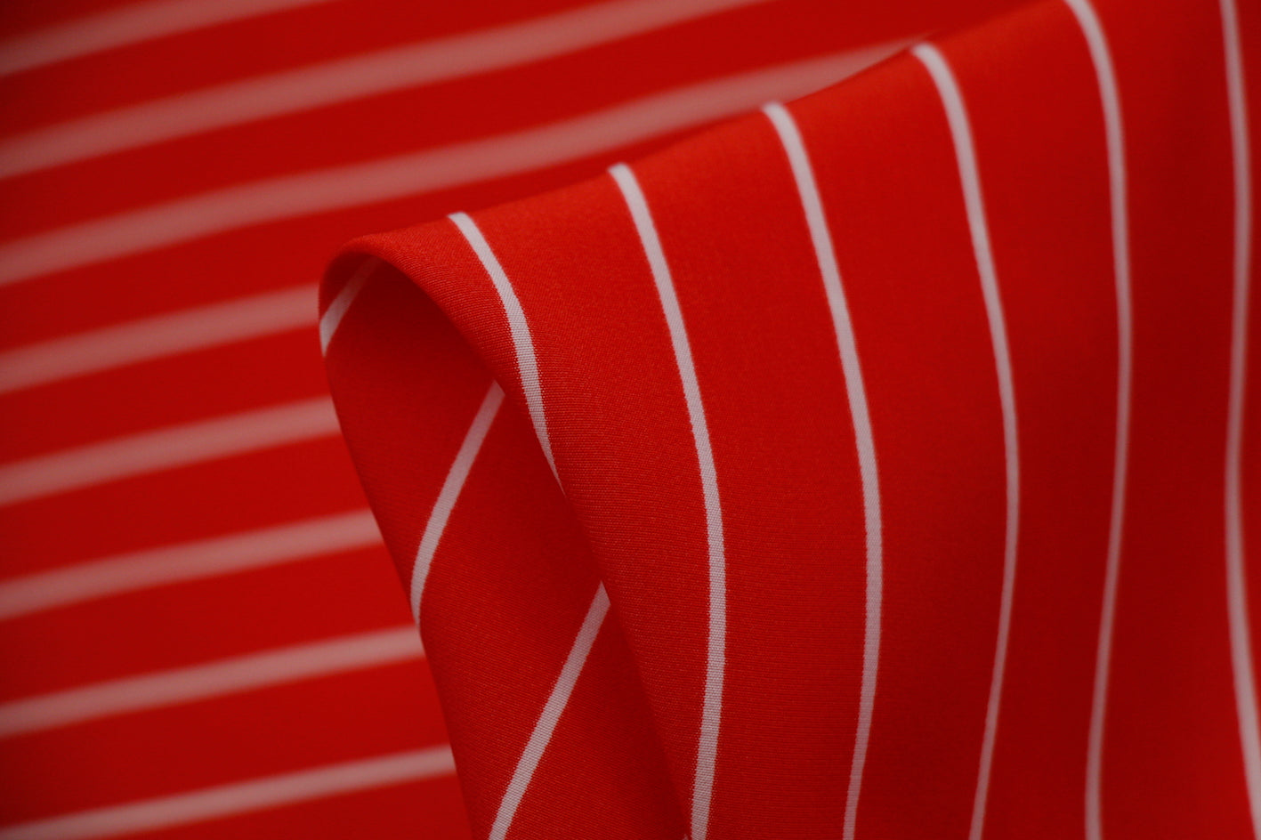 Premium White Cherry Print Technical Polyester Fabric - Perfect for DIY Sewing, Fashion Design, and Home Decor Projects