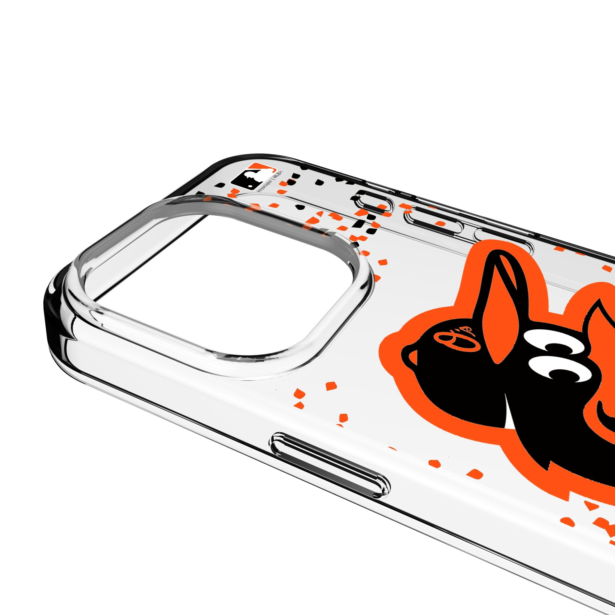 Baltimore Orioles Confetti Clear Phone Case for Apple iPhone 14/13/12/11 Pro Max - MLB Team Design, Protective Cover for Sports Fans & Game Day Use
