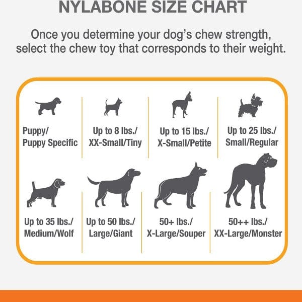 Nylabone Power Chew Action Ridges Durable Dog Chew Toy for Aggressive Chewers - Great for Teething Puppies & Dental Health