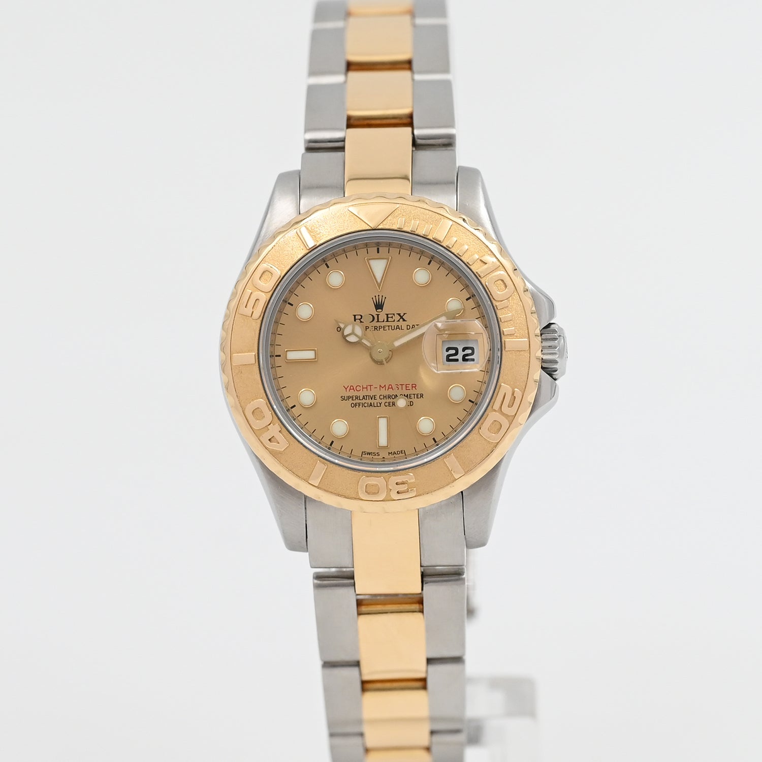 Luxury Rolex Yacht-Master Ladies Watch 26mm 18K Gold & Stainless Steel - Perfect for Sailing, Yachting & Elegant Occasions