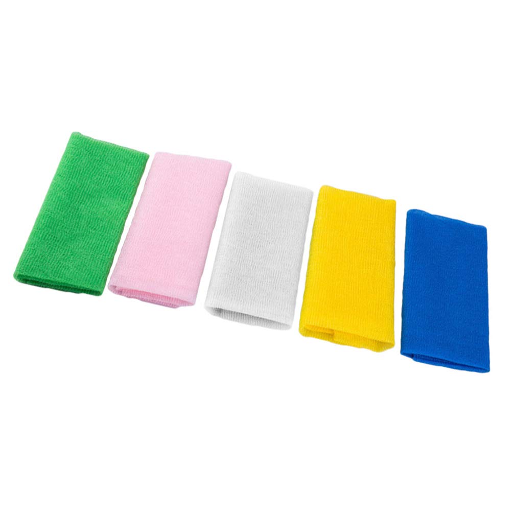 Healifty 5-Pack Exfoliating Bath Towels - Extra Long Back Scrubber for Deep Cleansing & Skin Renewal - Perfect for Shower, Spa, and Post-Workout Use