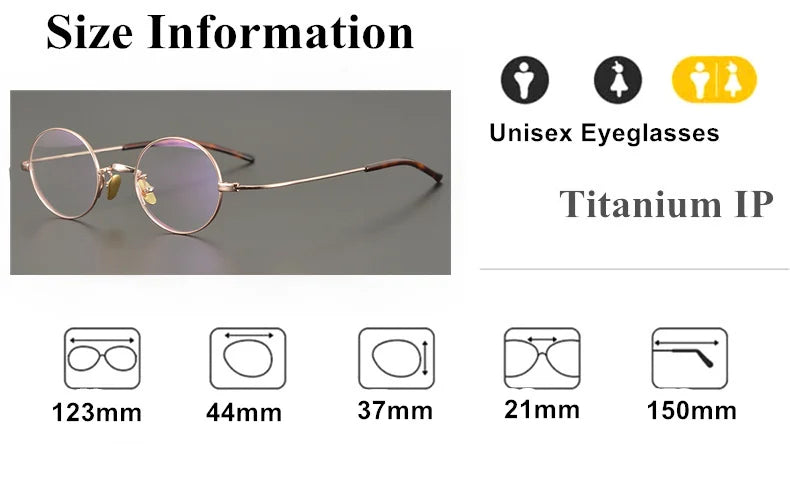 Stylish Aimee Unisex Full Rim Oval Round Titanium Acetate Eyeglasses Frame 12344 - Lightweight & Durable for Work, Reading & Everyday Wear