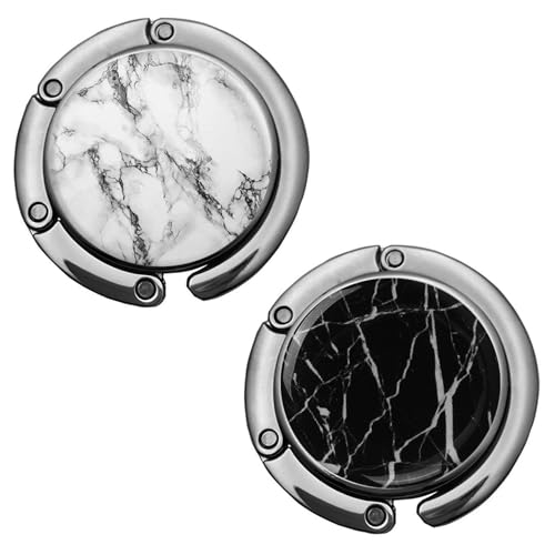 white+black marble hook