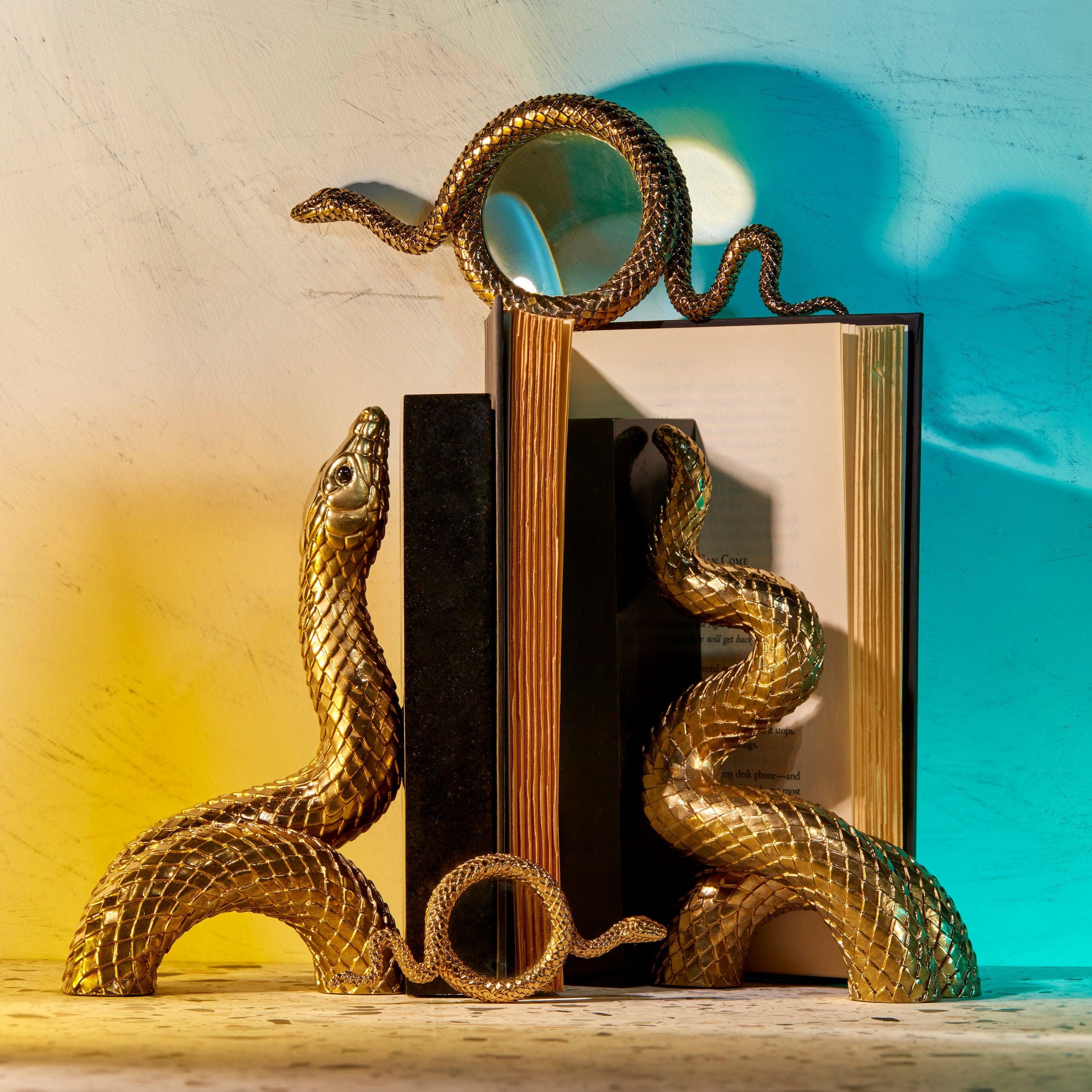 Small Snake Magnifying Glass - Compact & Portable Magnifier for Reading, Jewelry Inspection, Hobbies & Crafts - Perfect for Kids, Collectors & Professionals