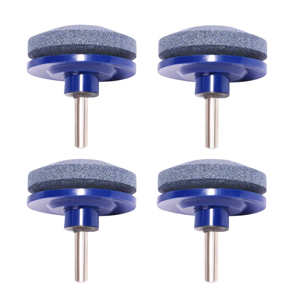 SaferCCTV 4 Pack Lawn Mower Blade Sharpener Kit - Fast & Efficient Blade Grinding Tool for Power Drills & Hand Drills - Perfect for Garden Maintenance & Lawn Care Equipment Sharpening