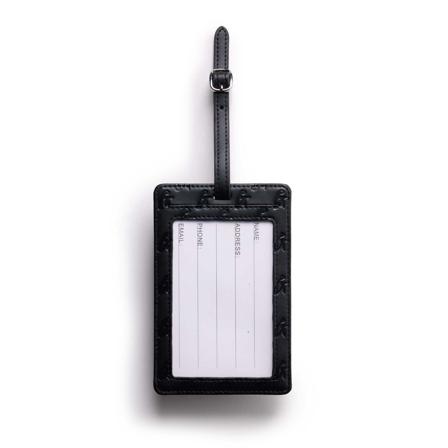 Personalized Monogram Luggage Tag - Black - Perfect for Travel, Suitcases & Backpacks