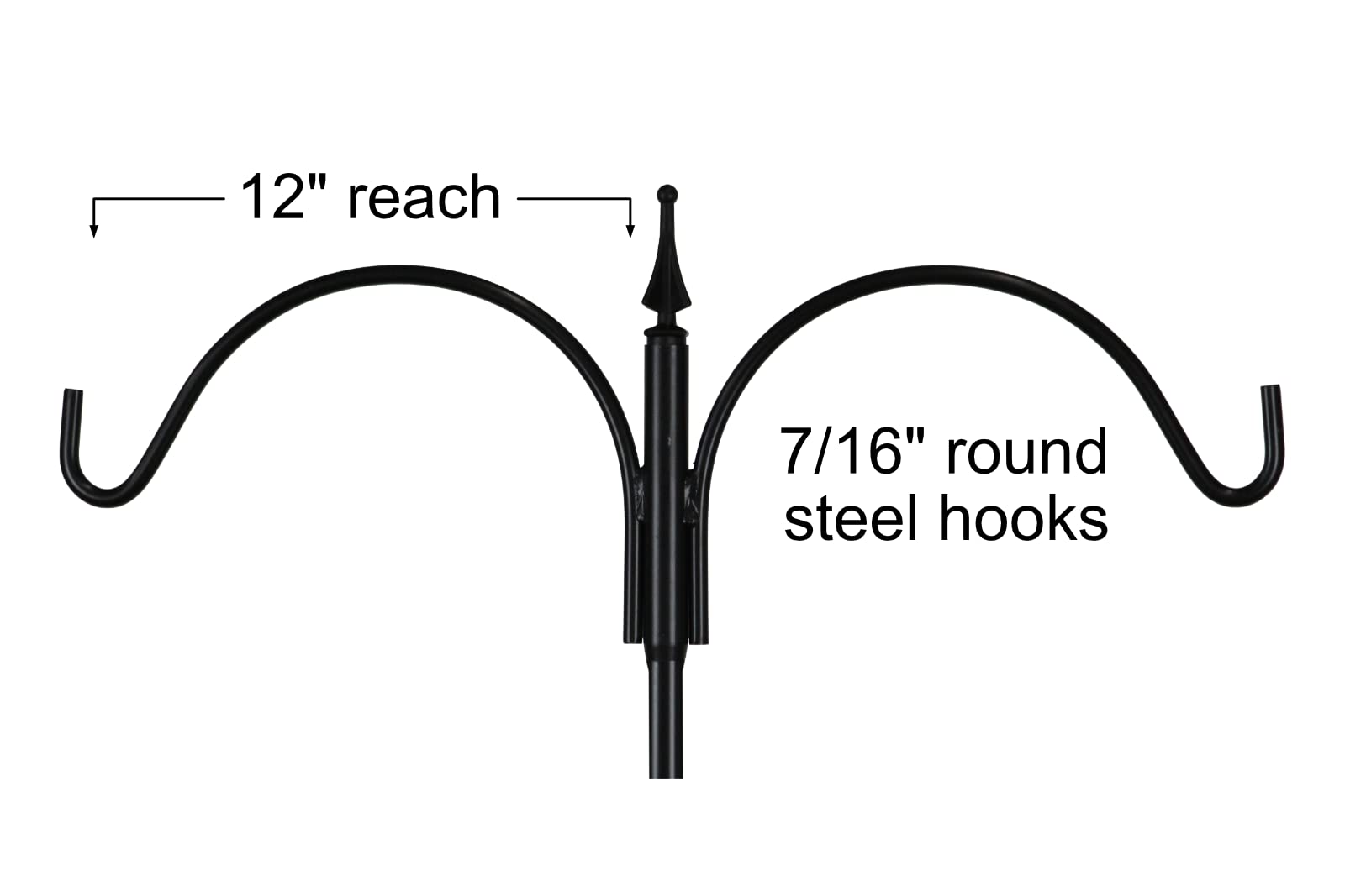 Premium Kettle Moraine Bird Feeder Pole Set with Raccoon Baffle & Twister Ground Socket (2 Arm) - Heavy Duty Outdoor Bird Feeding Station for Backyard, Garden, and Patio Use
