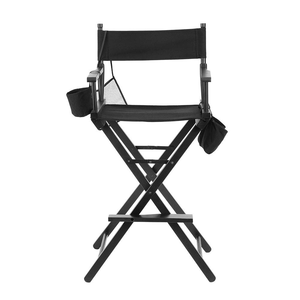 Professional Makeup Artist Chair - Lightweight Foldable Wooden Directors Stool for Salon, Home & On-the-Go Beauty Services | Portable Vanity Seat for Makeup Artists, Hairstylists & Photoshoots